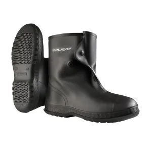 10" Black Overboots, PVC, Snap Closure, Fits Men's 10 - 11