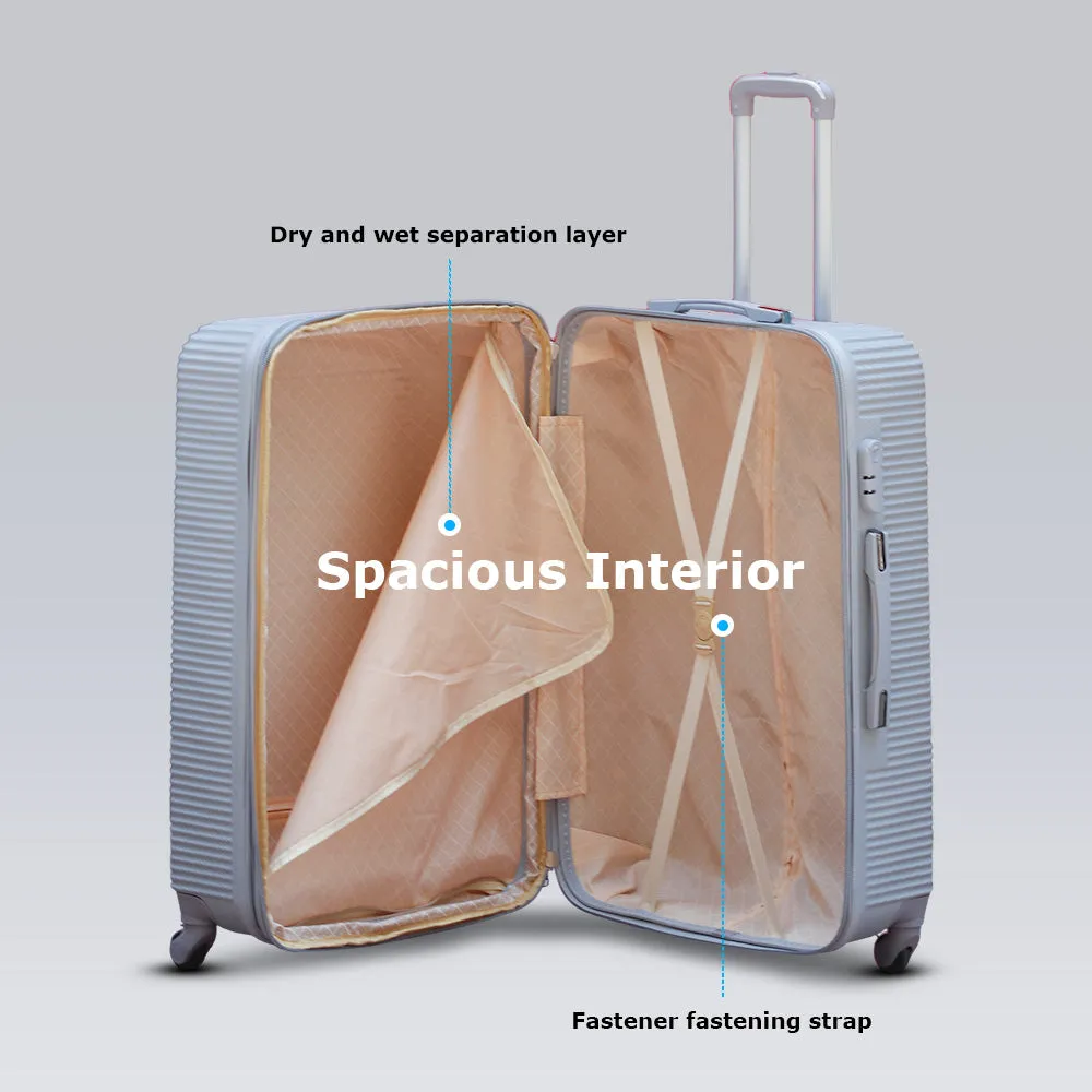 32 Inch Swiss Class Line ABS Expandable Checked Luggage | Lightweight Bag with Spinner Wheels