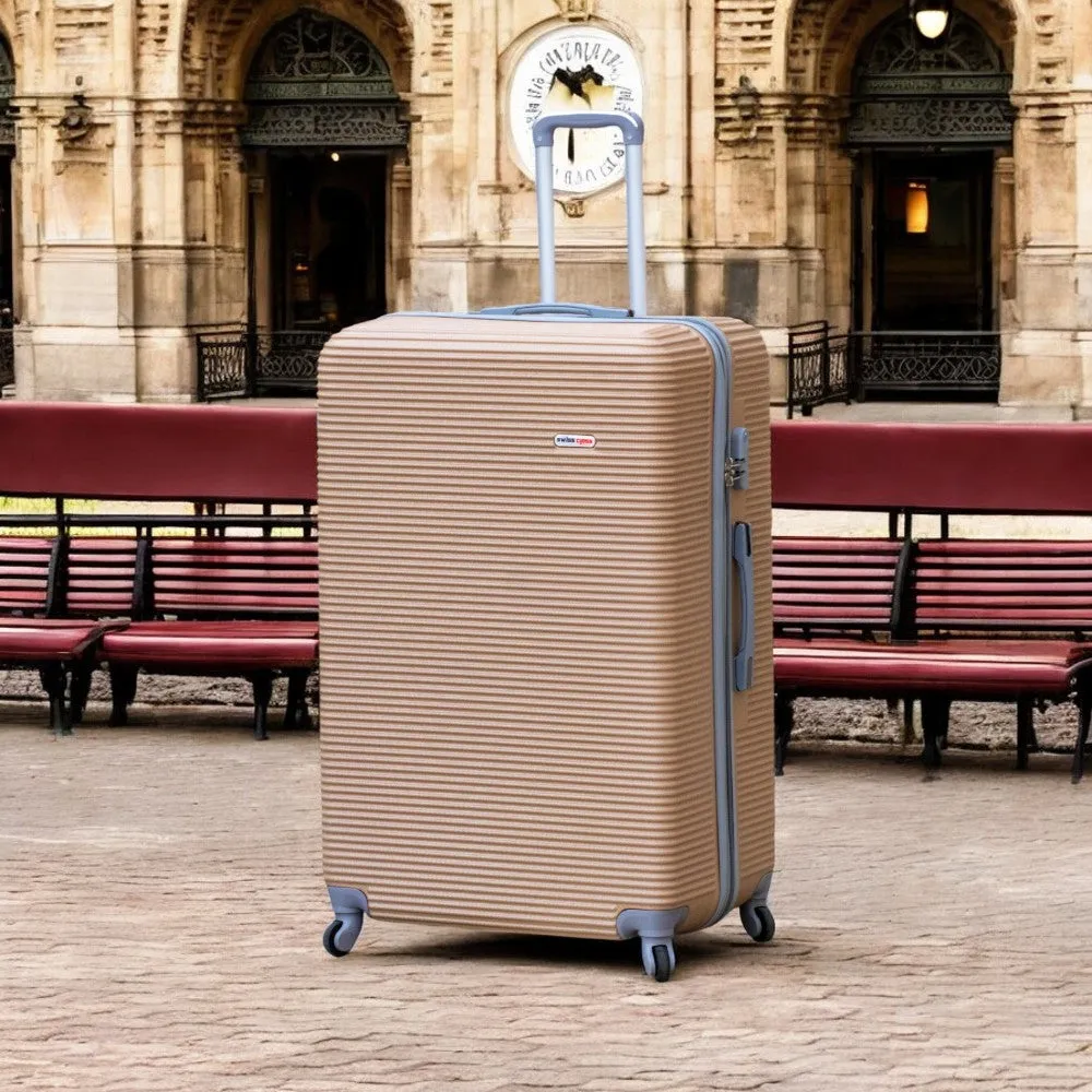 32 Inch Swiss Class Line ABS Expandable Checked Luggage | Lightweight Bag with Spinner Wheels