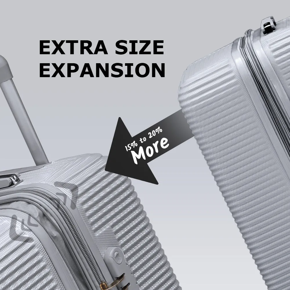 32 Inch Swiss Class Line ABS Expandable Checked Luggage | Lightweight Bag with Spinner Wheels