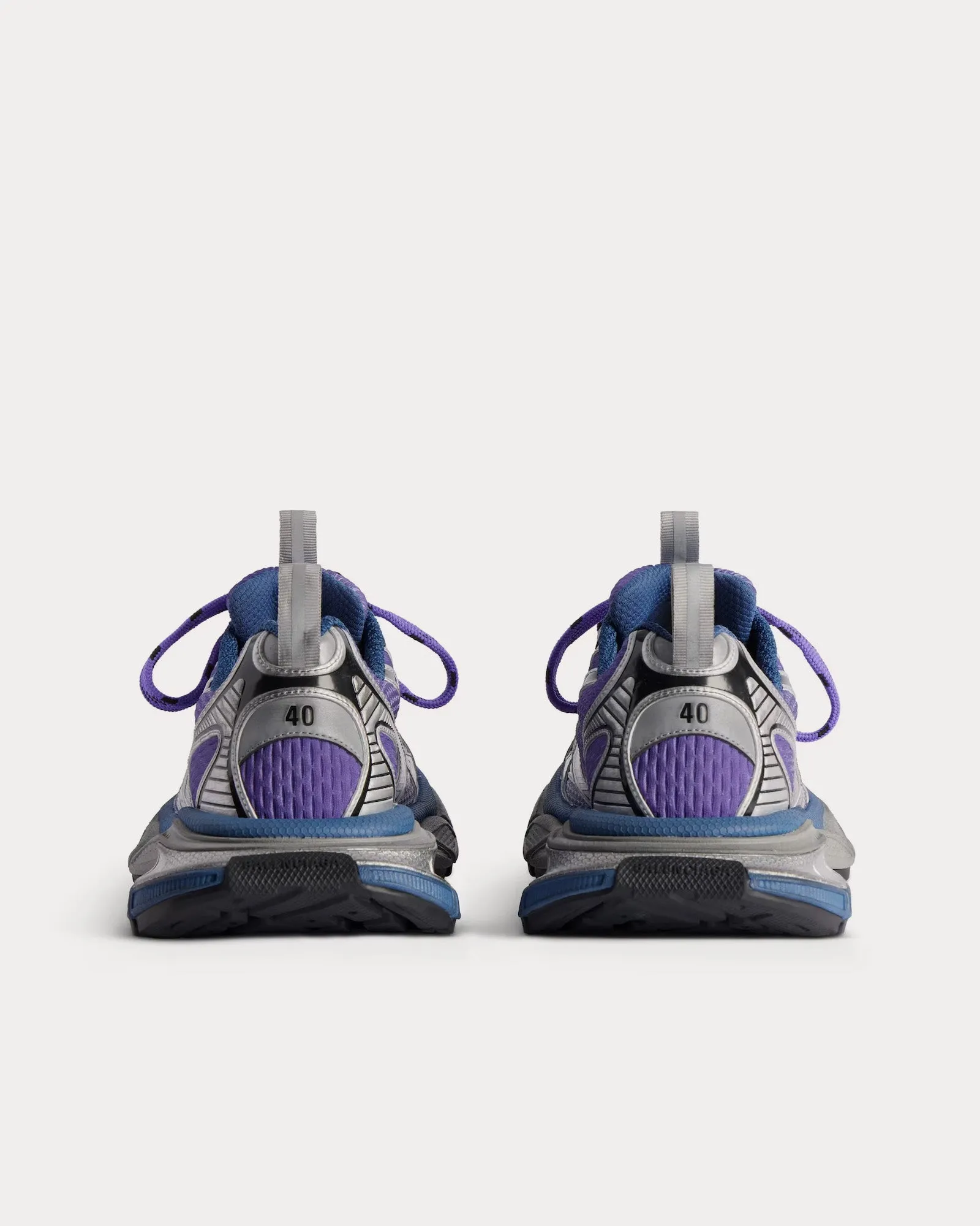 3XL Gradient Mesh & Polyurethane Purple / Grey / Navy Low Top Sneakers