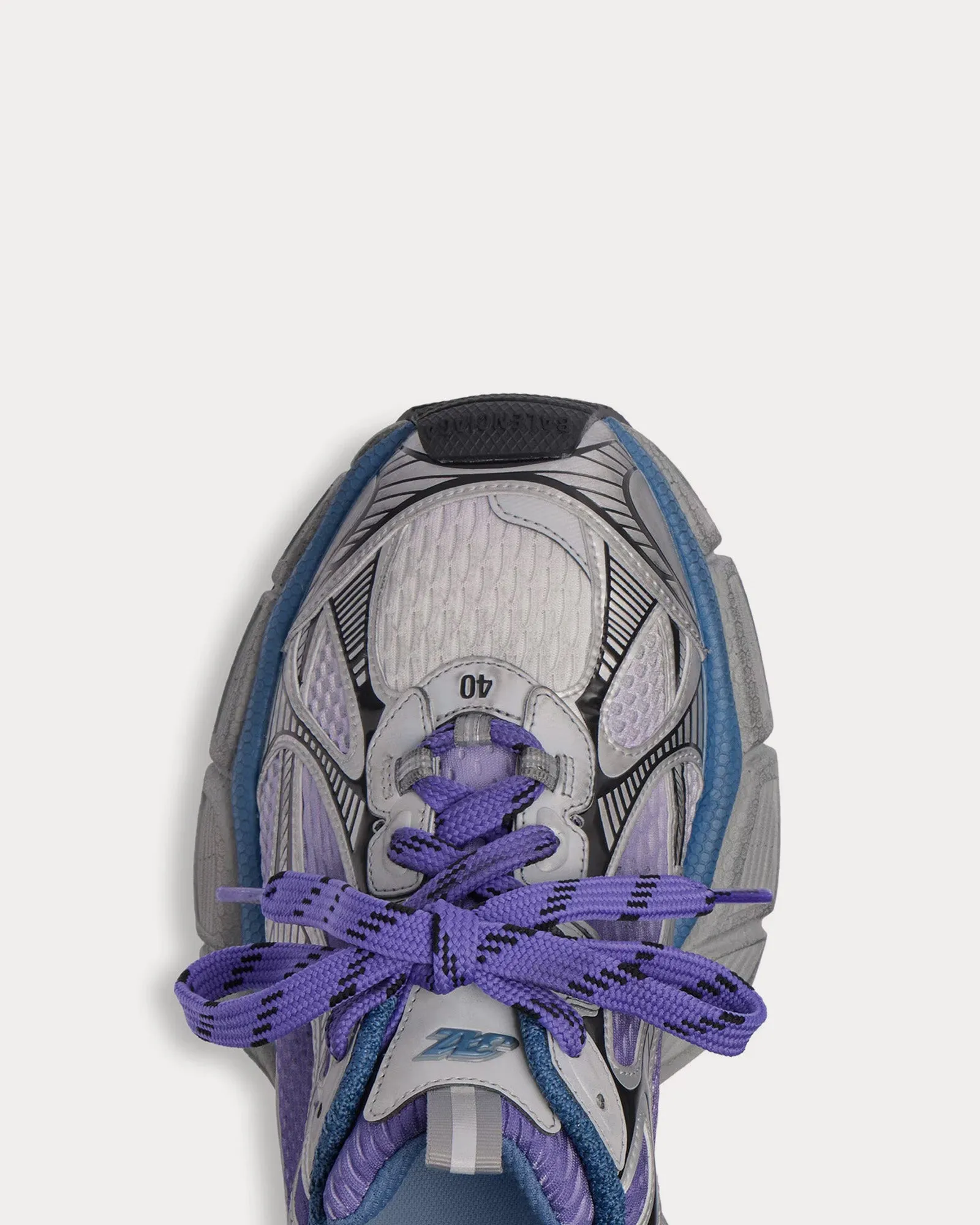3XL Gradient Mesh & Polyurethane Purple / Grey / Navy Low Top Sneakers