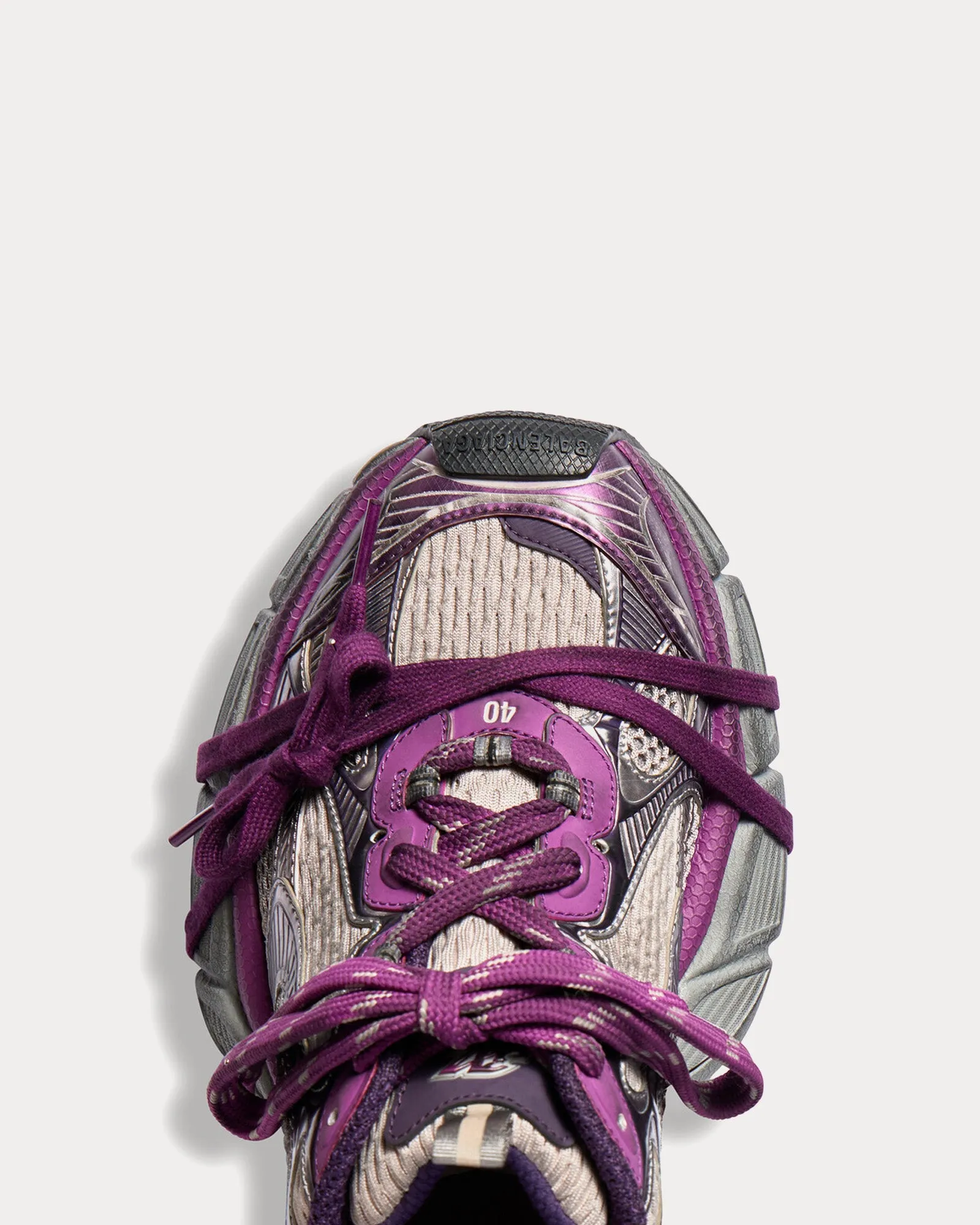 3XL Mesh & Polyurethane Purple / Grey Low Top Sneakers