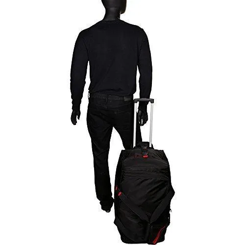 A. Saks 25" Expandable Trolley Duffel (Black/Red)