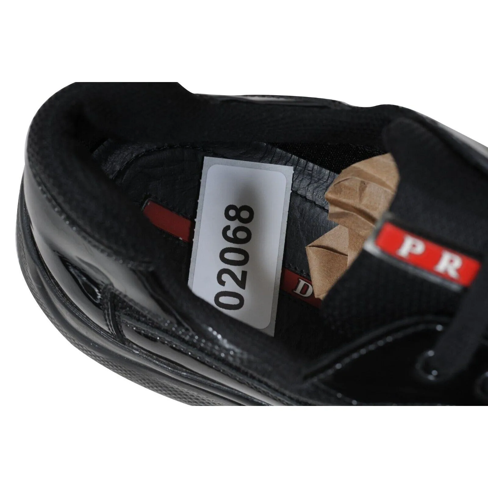 Americas Cup US10.5 UK9.5 Black Patent Leather Sport Low Top Sneaker