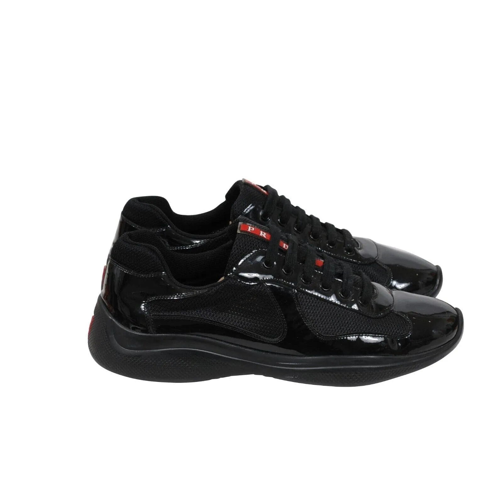 Americas Cup US10.5 UK9.5 Black Patent Leather Sport Low Top Sneaker