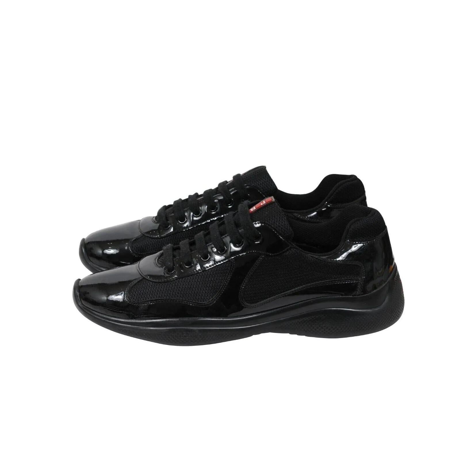 Americas Cup US10.5 UK9.5 Black Patent Leather Sport Low Top Sneaker