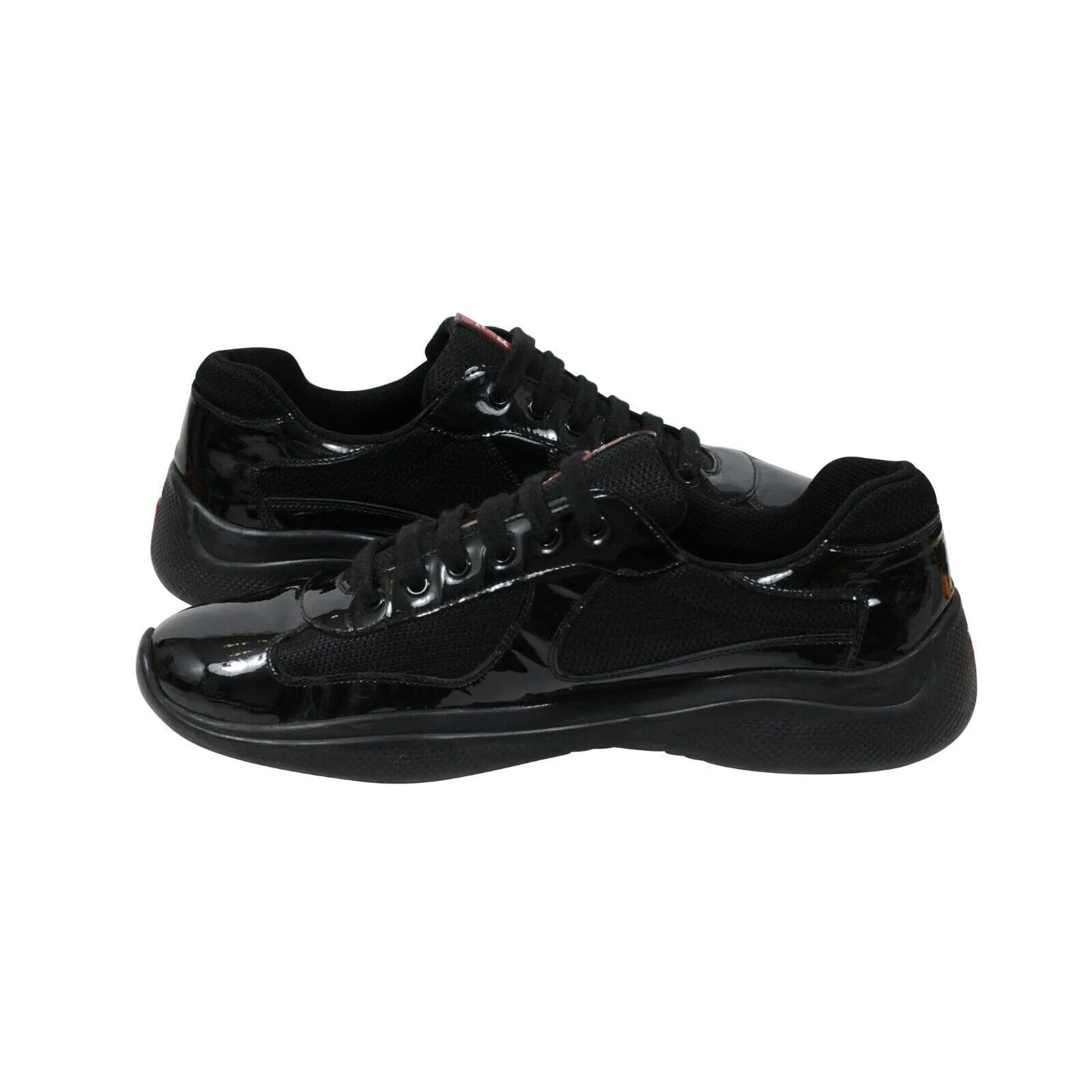 Americas Cup US10.5 UK9.5 Black Patent Leather Sport Low Top Sneaker