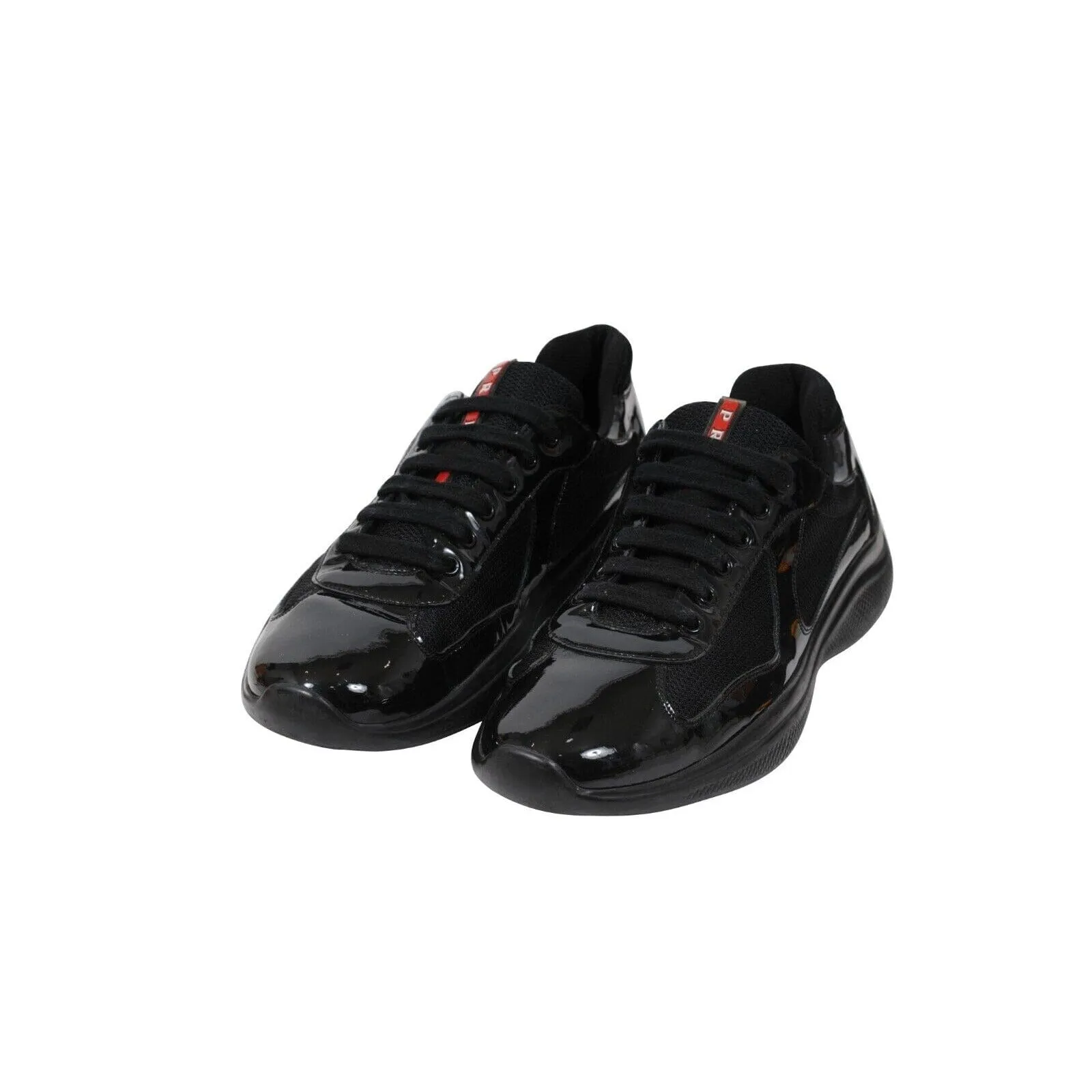 Americas Cup US10.5 UK9.5 Black Patent Leather Sport Low Top Sneaker