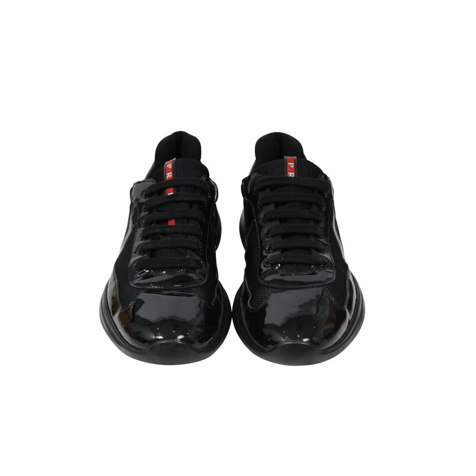 Americas Cup US10.5 UK9.5 Black Patent Leather Sport Low Top Sneaker