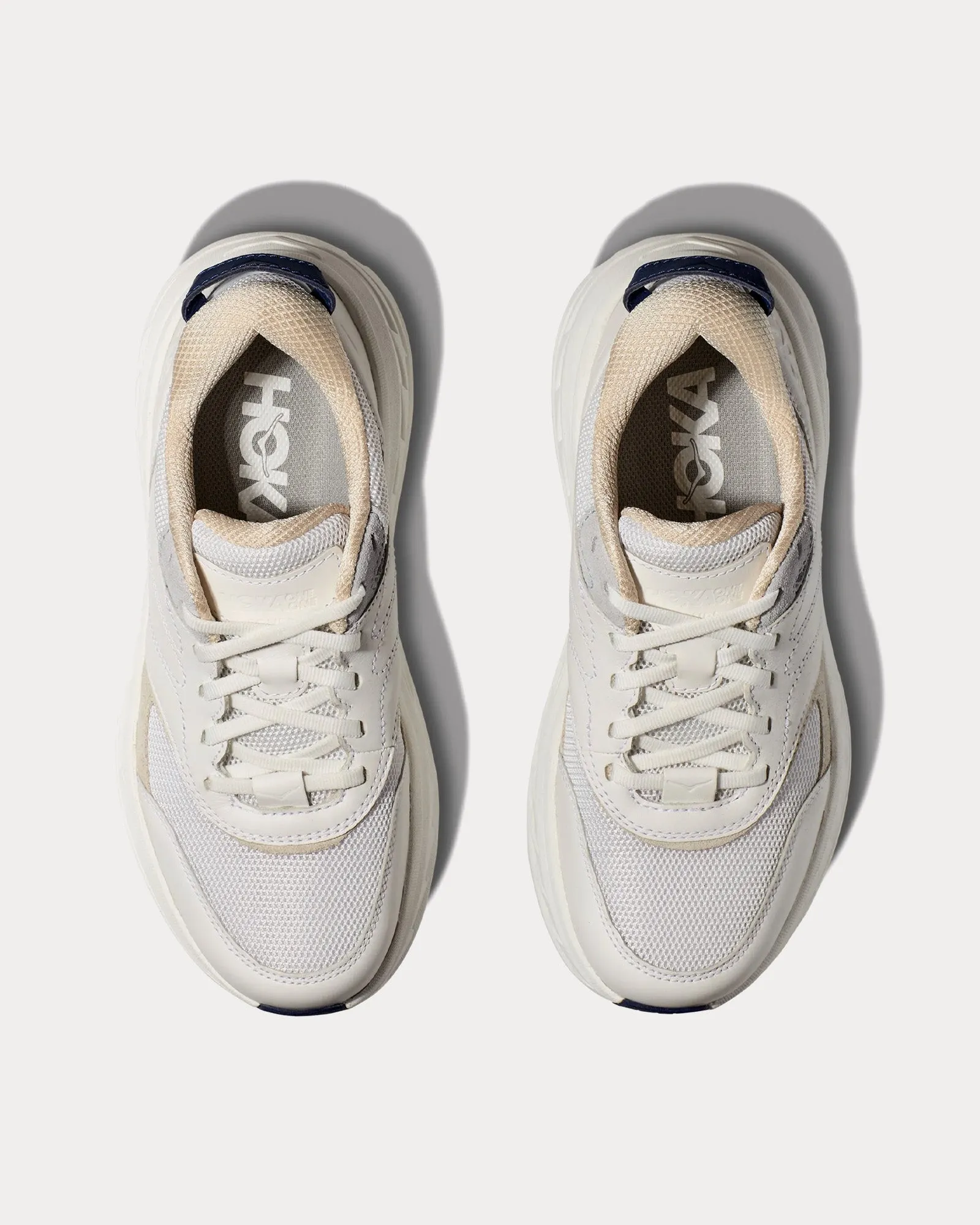 Bondi L White / Bellwether Blue Running Shoes