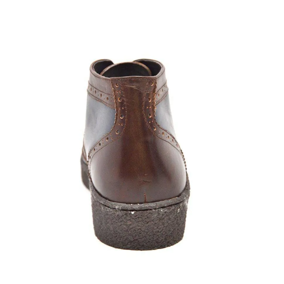 British Walkers Playboy Wingtip Men's Brown and Navy Leather