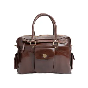 Brown Glaze Leather Pilot Bag