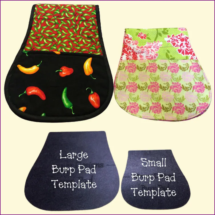 Bundle: Reg & Lg Burp Pad Templates plus Extras