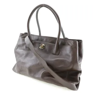 Chanel Executive Tote Bag 2WAY Shoulder A15206 Matte Caviar Skin Italian Brown Crossbody HandBag 2way Magnetic Type Ladies