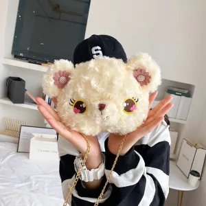Christmas Gift Cute Bear Crossbody Bag Plush Toy Girl Slung Shoulder Small Packaging Put Small Change Bag Girl Phone Bag Sweet Gift For Girl