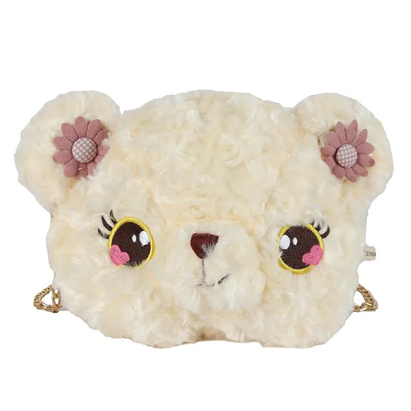 Christmas Gift Cute Bear Crossbody Bag Plush Toy Girl Slung Shoulder Small Packaging Put Small Change Bag Girl Phone Bag Sweet Gift For Girl