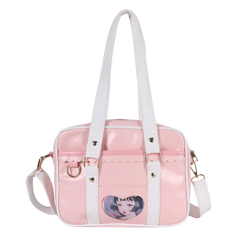 Christmas Gift Japanese JK Ladies Shoulder Bag Student Uniform Two-dimensional Girls Messenger Bag College Style Cute PU Handbag for Girls