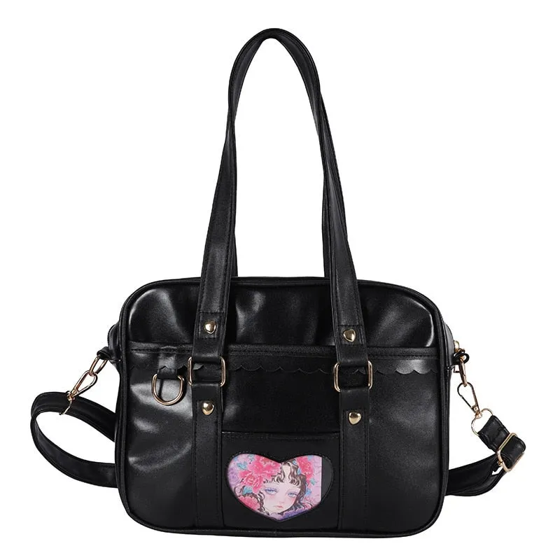 Christmas Gift Japanese JK Ladies Shoulder Bag Student Uniform Two-dimensional Girls Messenger Bag College Style Cute PU Handbag for Girls