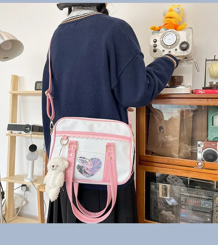Christmas Gift Japanese JK Ladies Shoulder Bag Student Uniform Two-dimensional Girls Messenger Bag College Style Cute PU Handbag for Girls