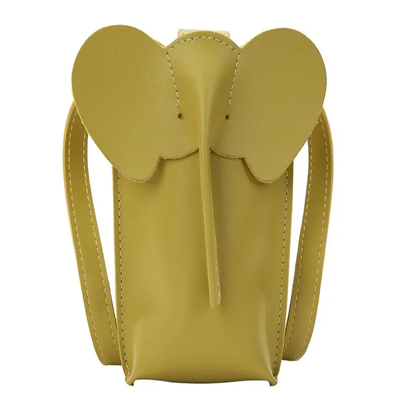 Christmas Gift Mini Coin Purse Pu Leather Lipstick Crossbody Bags For Women 2021 Summer Lady Shoulder Handbag Female Cute Elephant Shape Purses