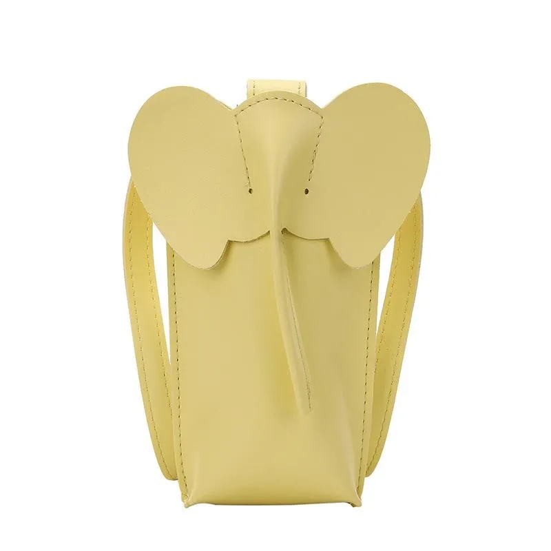 Christmas Gift Mini Coin Purse Pu Leather Lipstick Crossbody Bags For Women 2021 Summer Lady Shoulder Handbag Female Cute Elephant Shape Purses