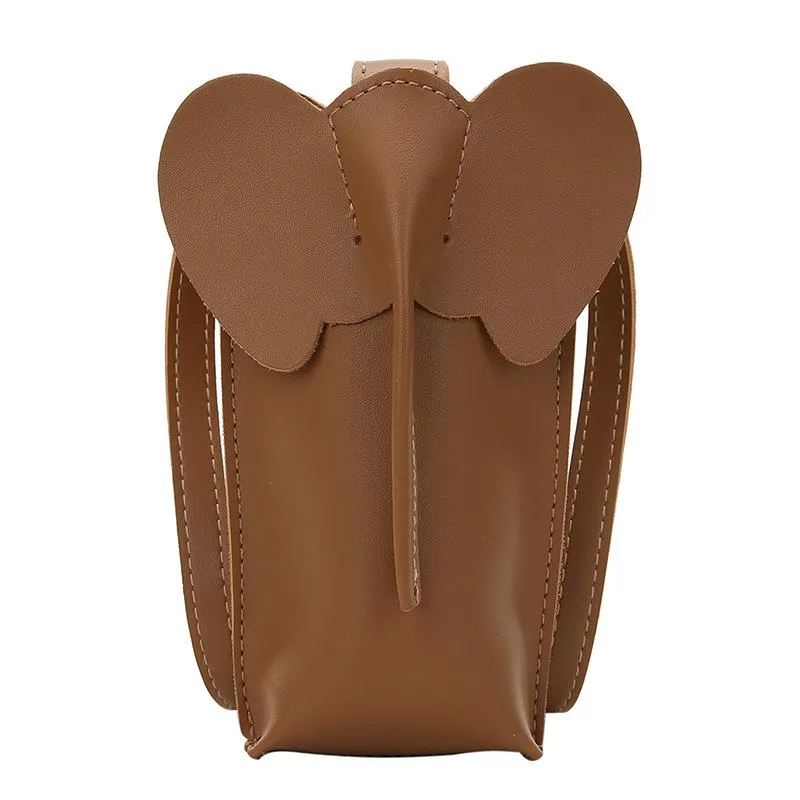 Christmas Gift Mini Coin Purse Pu Leather Lipstick Crossbody Bags For Women 2021 Summer Lady Shoulder Handbag Female Cute Elephant Shape Purses