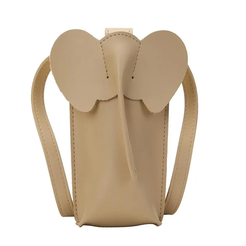 Christmas Gift Mini Coin Purse Pu Leather Lipstick Crossbody Bags For Women 2021 Summer Lady Shoulder Handbag Female Cute Elephant Shape Purses