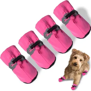 Dog Boots & Paw Protector, Anti-Slip Sole Winter Snow Dog Booties