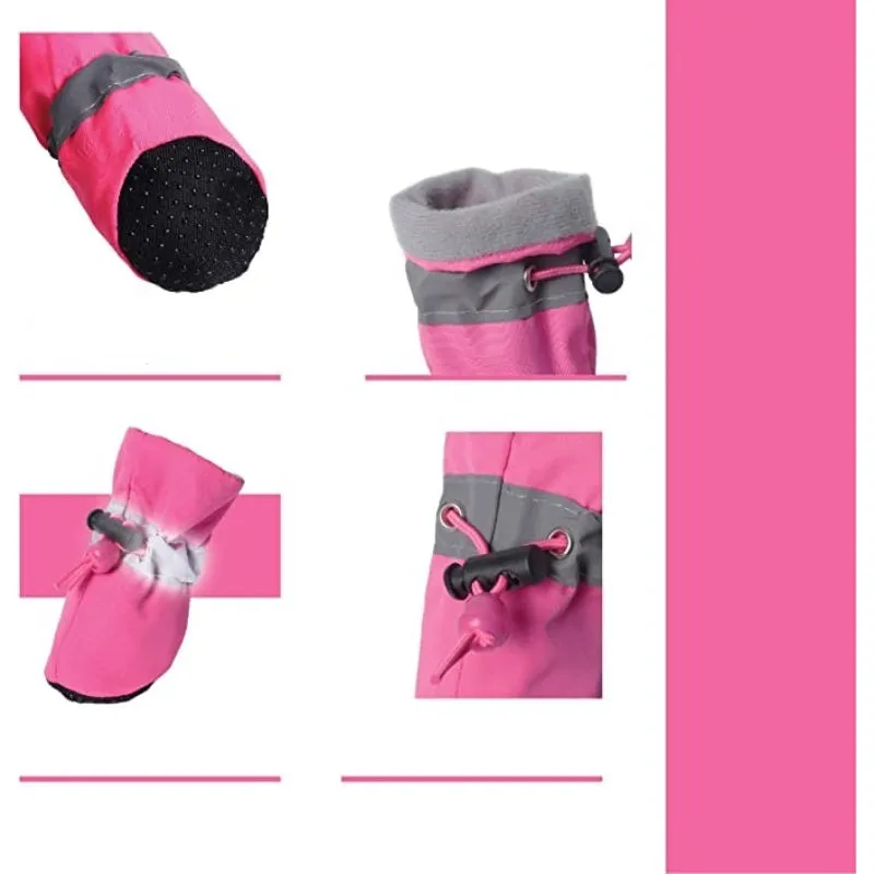 Dog Boots & Paw Protector, Anti-Slip Sole Winter Snow Dog Booties