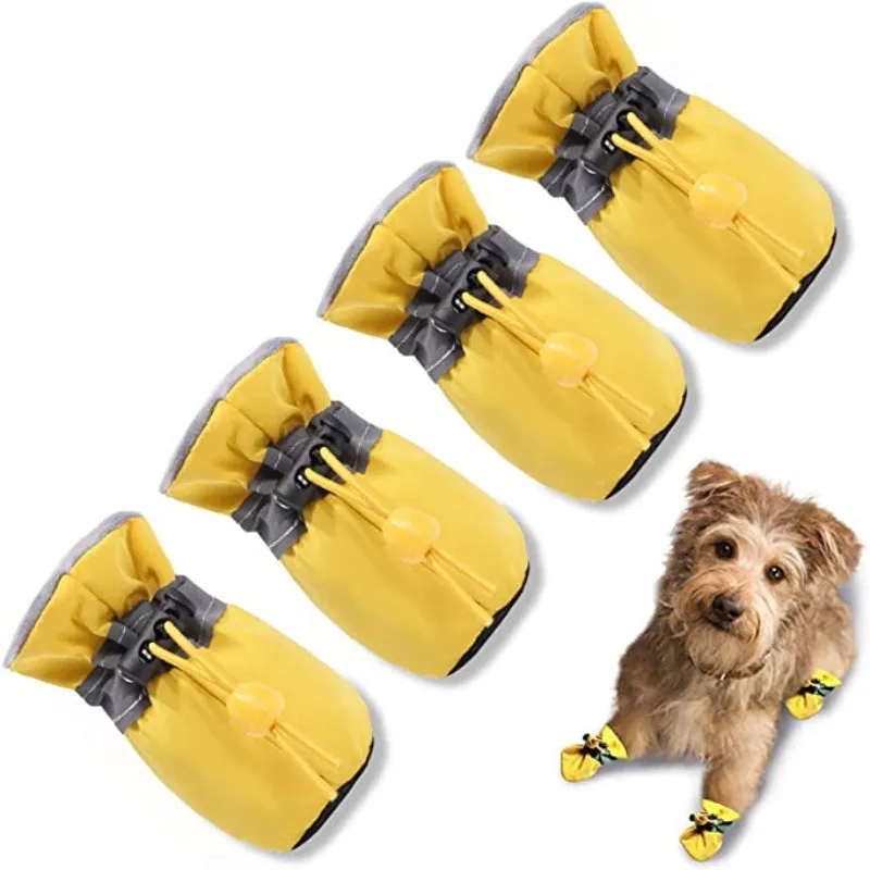 Dog Boots & Paw Protector, Anti-Slip Sole Winter Snow Dog Booties
