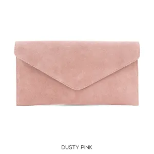 Dusty Pink Envelope Clutch Bag