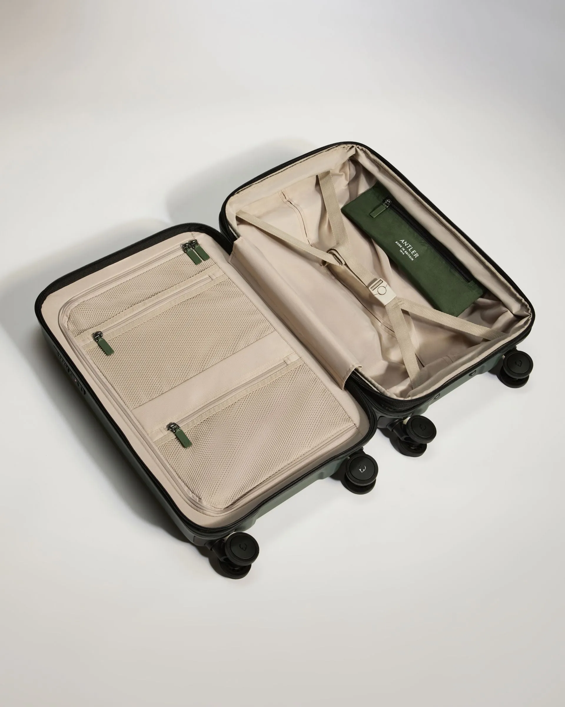 Expandable Carry-on Luggage in Antler Green - Icon Stripe