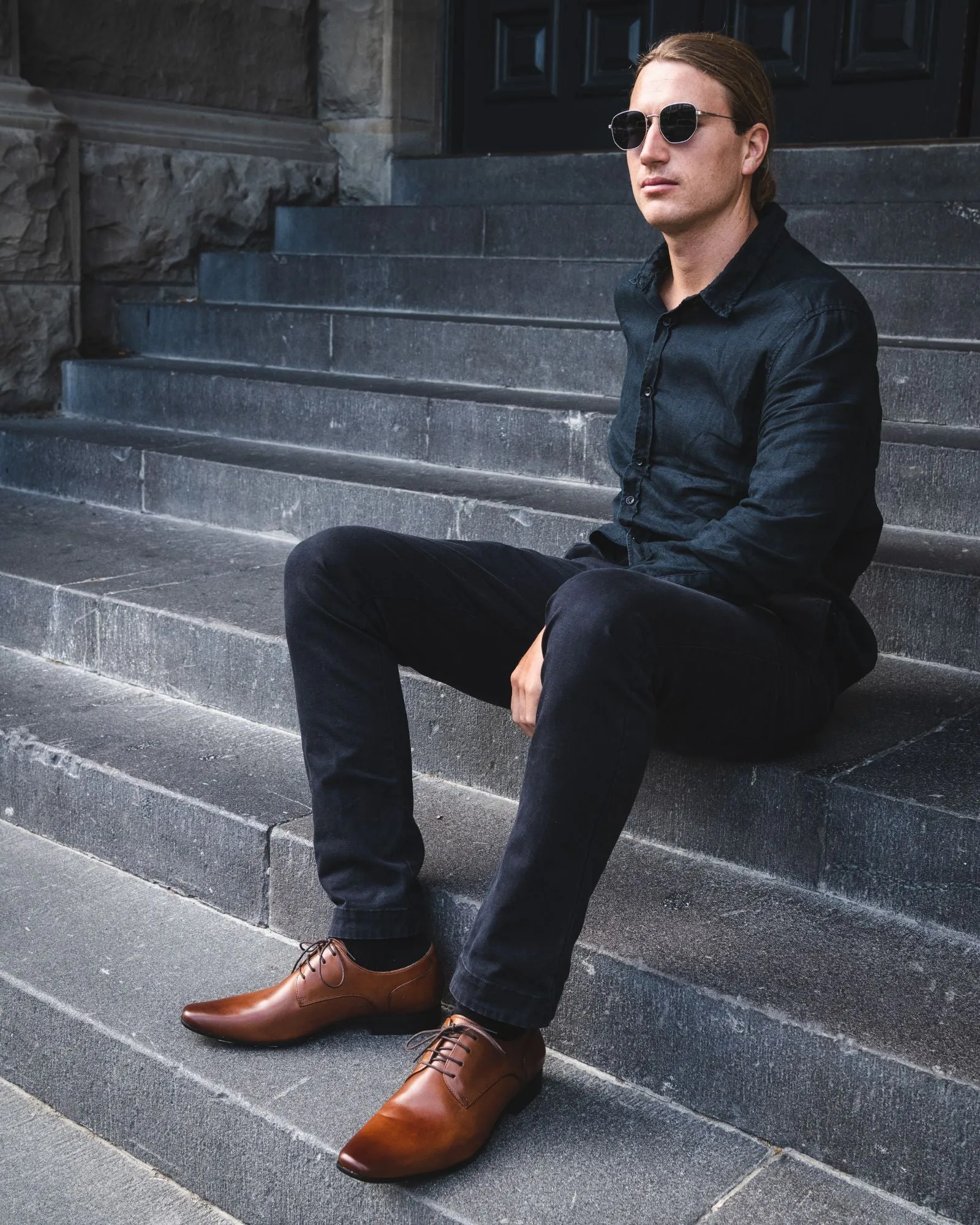 GRAND DRESS SHOES TAN LEATHER