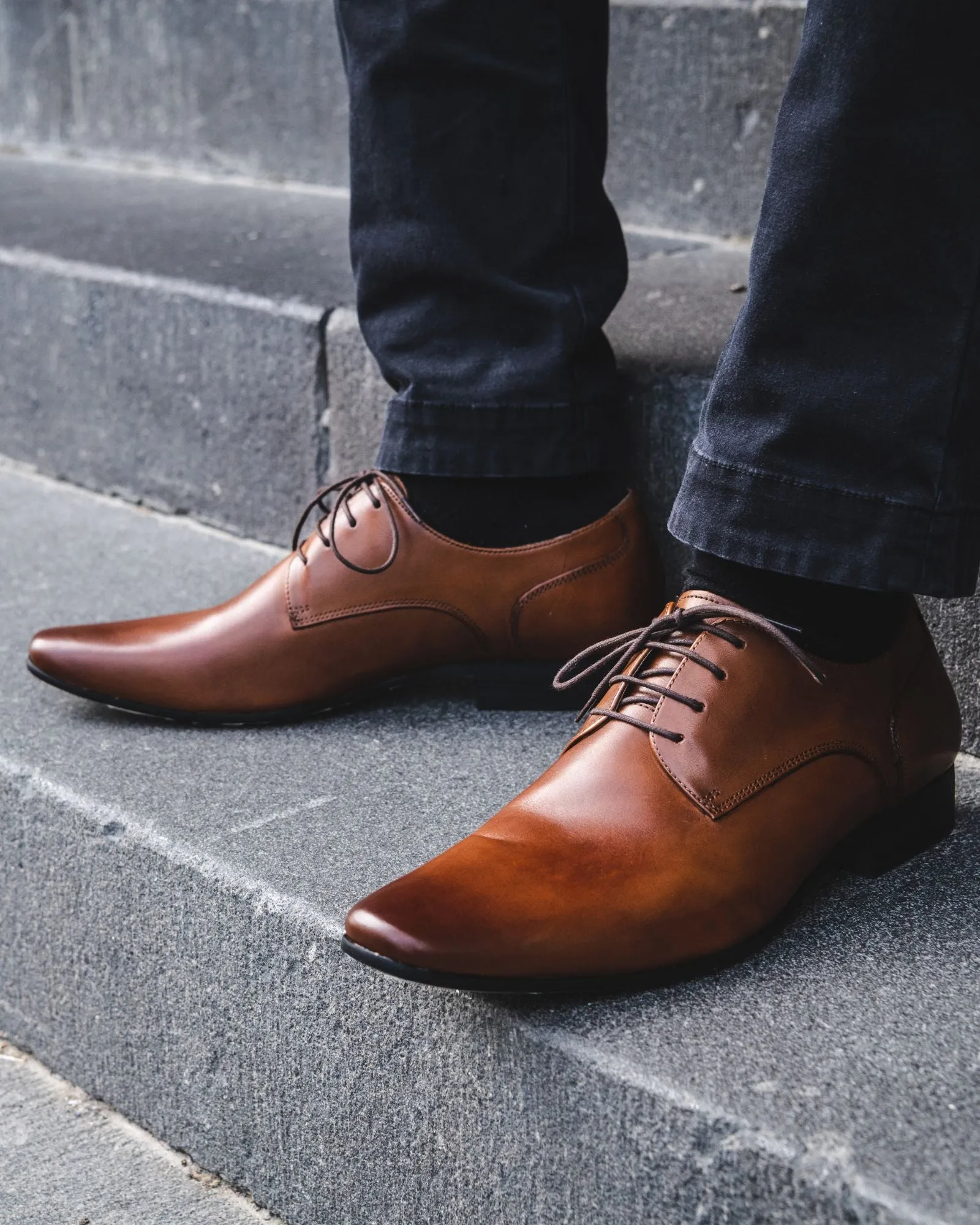 GRAND DRESS SHOES TAN LEATHER