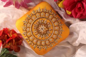 Hand Embroidery Mandala Square Clutch Purses