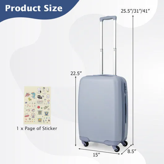 Hardside Luggage with Spinner Wheels with TSA Lock and Height Adjustable Handle-Pink