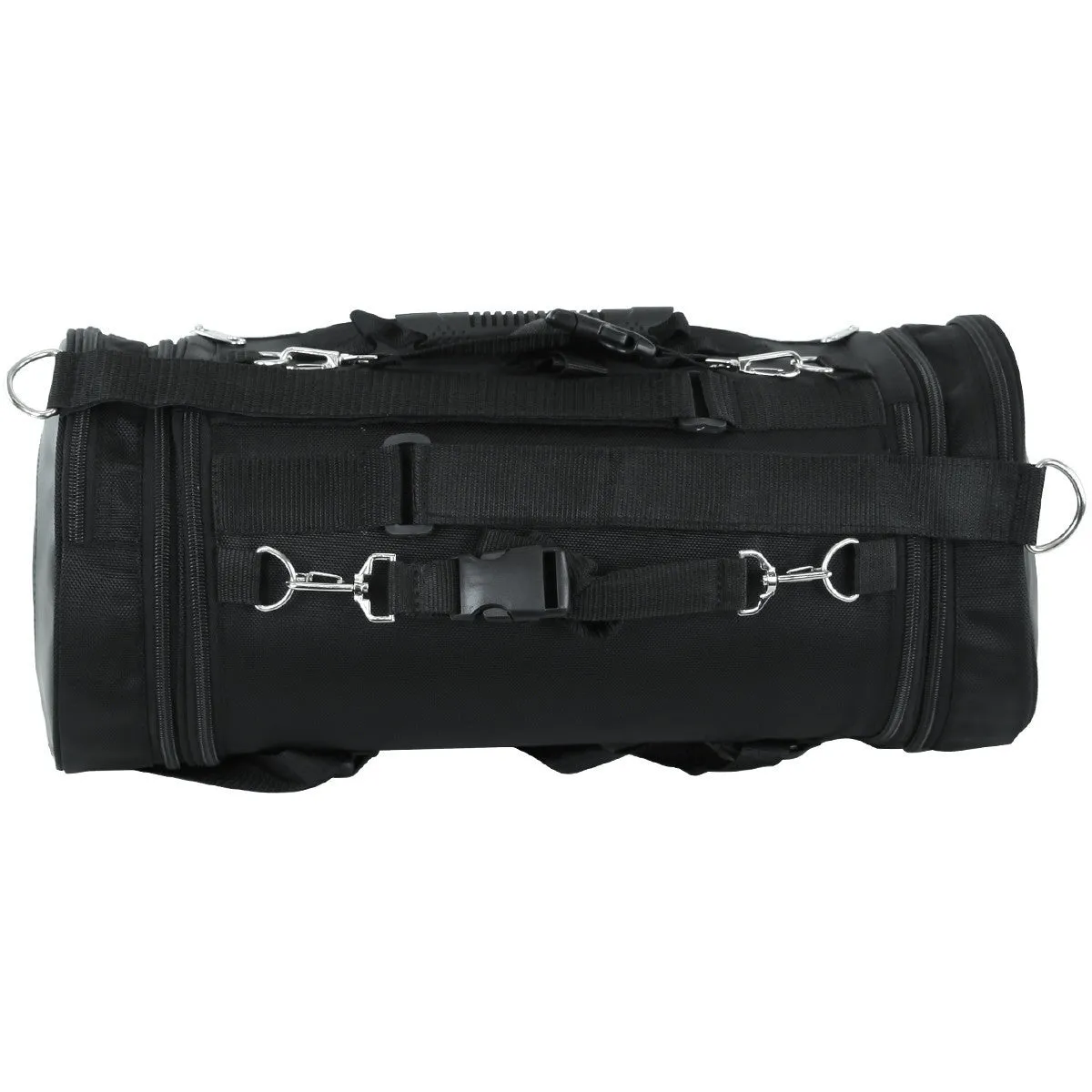 Jafrum SB380 Black Expandable Motorcycle Sissy Bar Roll Bag