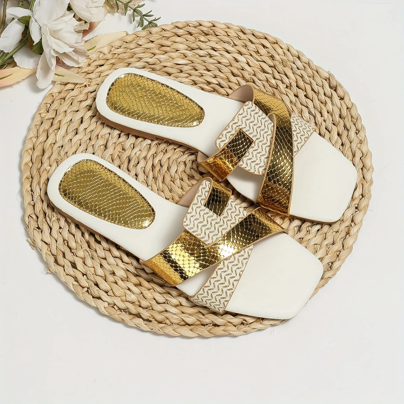Kleurrijke slip-on sandalen voor vrouwen, licht en niet-slip