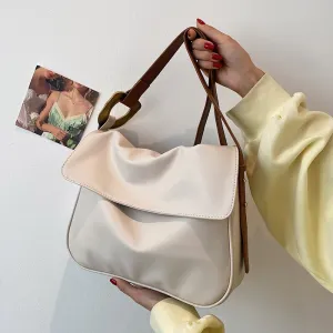 Large Capacity Retro PU Leather Big Crossbody Shoulder Bags For Women 2021 Summer Ladies Luxury Brand Trendy Handbags