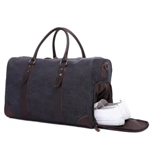 Mco 2018 Vintage Waxed Canvas Men Travel Duffel Large Capacity Waterproof Travel Bags Carry On