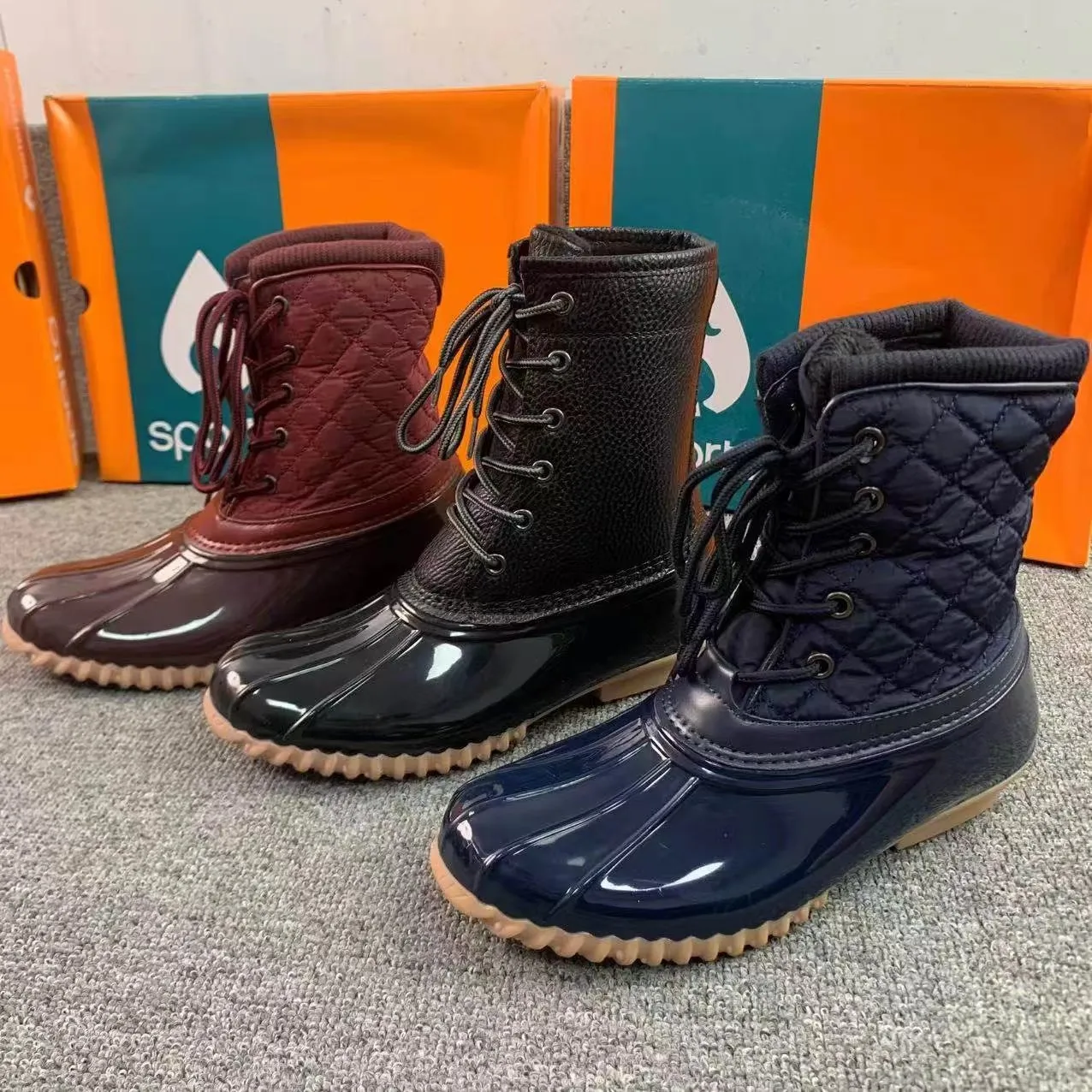 Outdoor Cold Anti-Slip Rain Padded Warm Mid-Calf Snow Boots-2