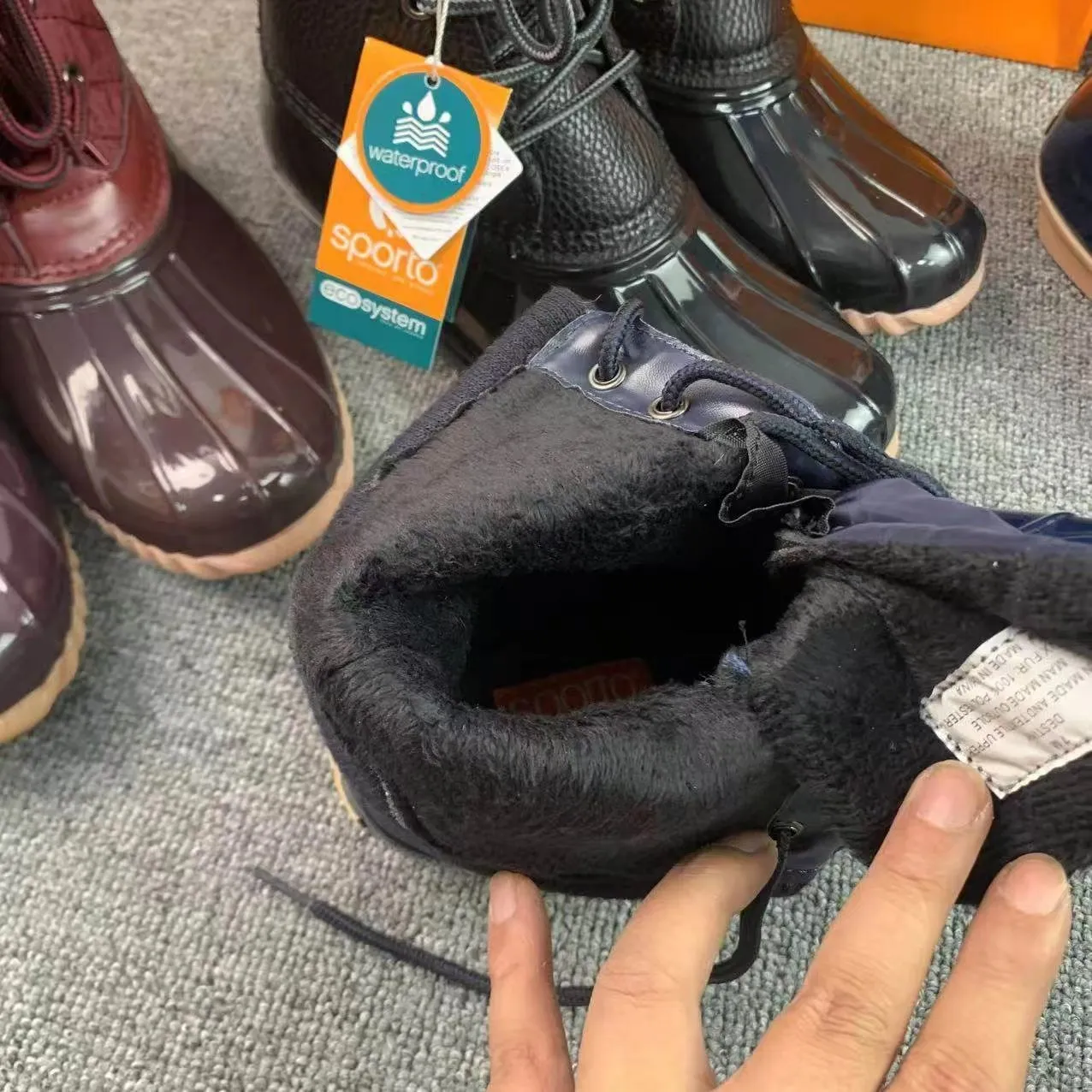 Outdoor Cold Anti-Slip Rain Padded Warm Mid-Calf Snow Boots-2