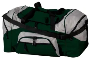Port & Company Bg99 Colorblock Sport Duffel - Hunter/Grey - Osfa