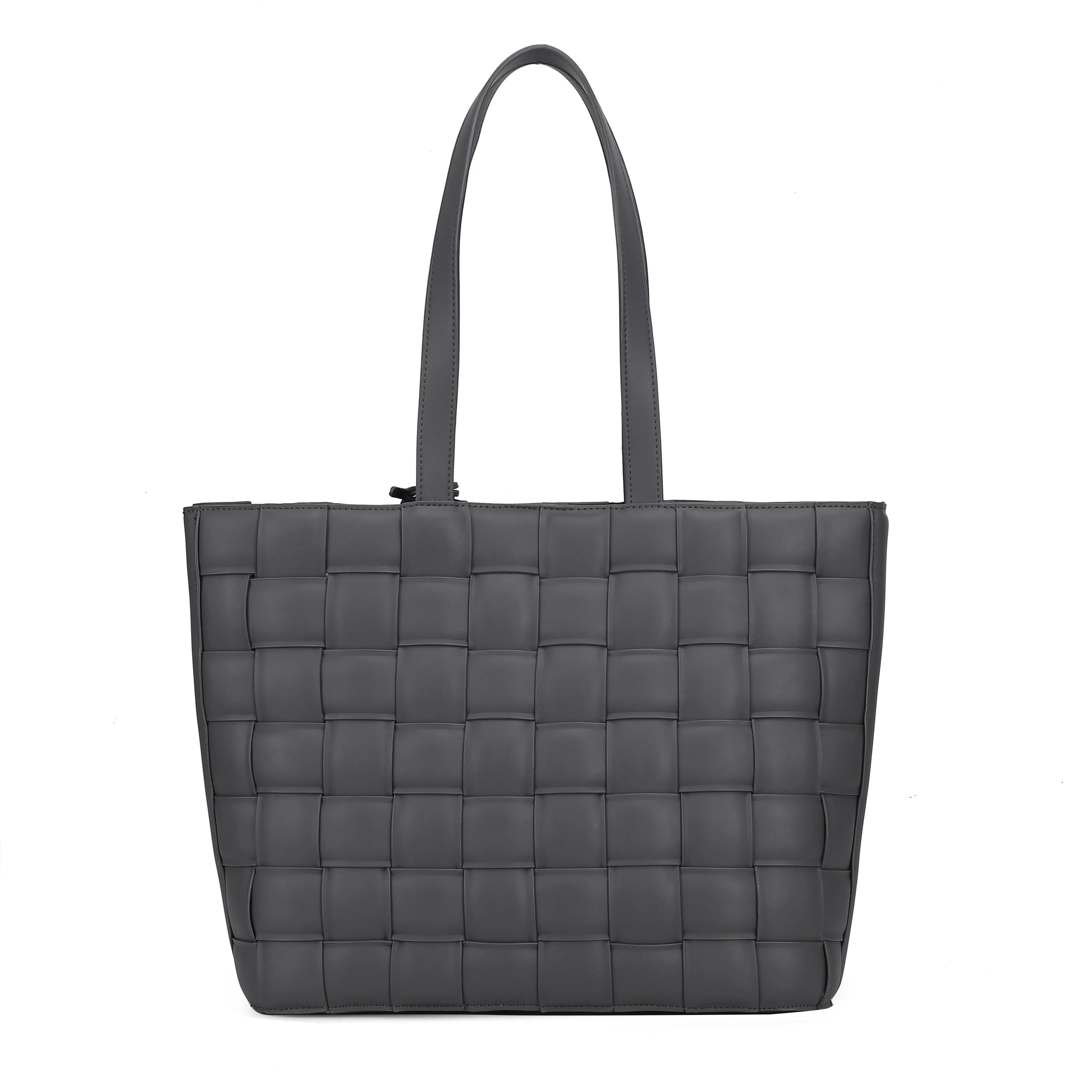 Rowan Woven Vegan Leather Women Tote Bag