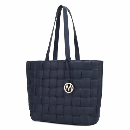 Rowan Woven Vegan Leather Women Tote Bag