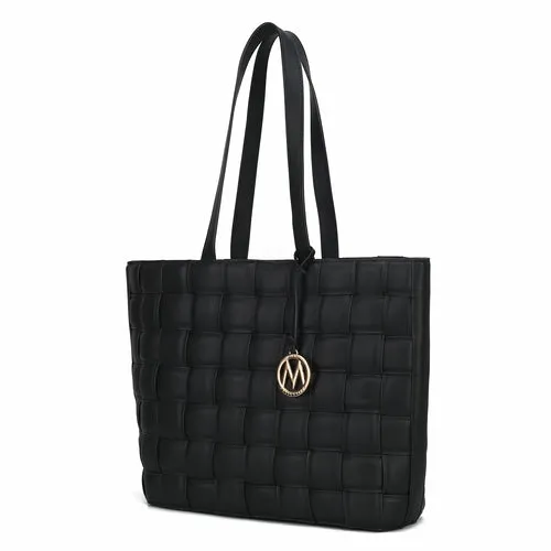 Rowan Woven Vegan Leather Women Tote Bag