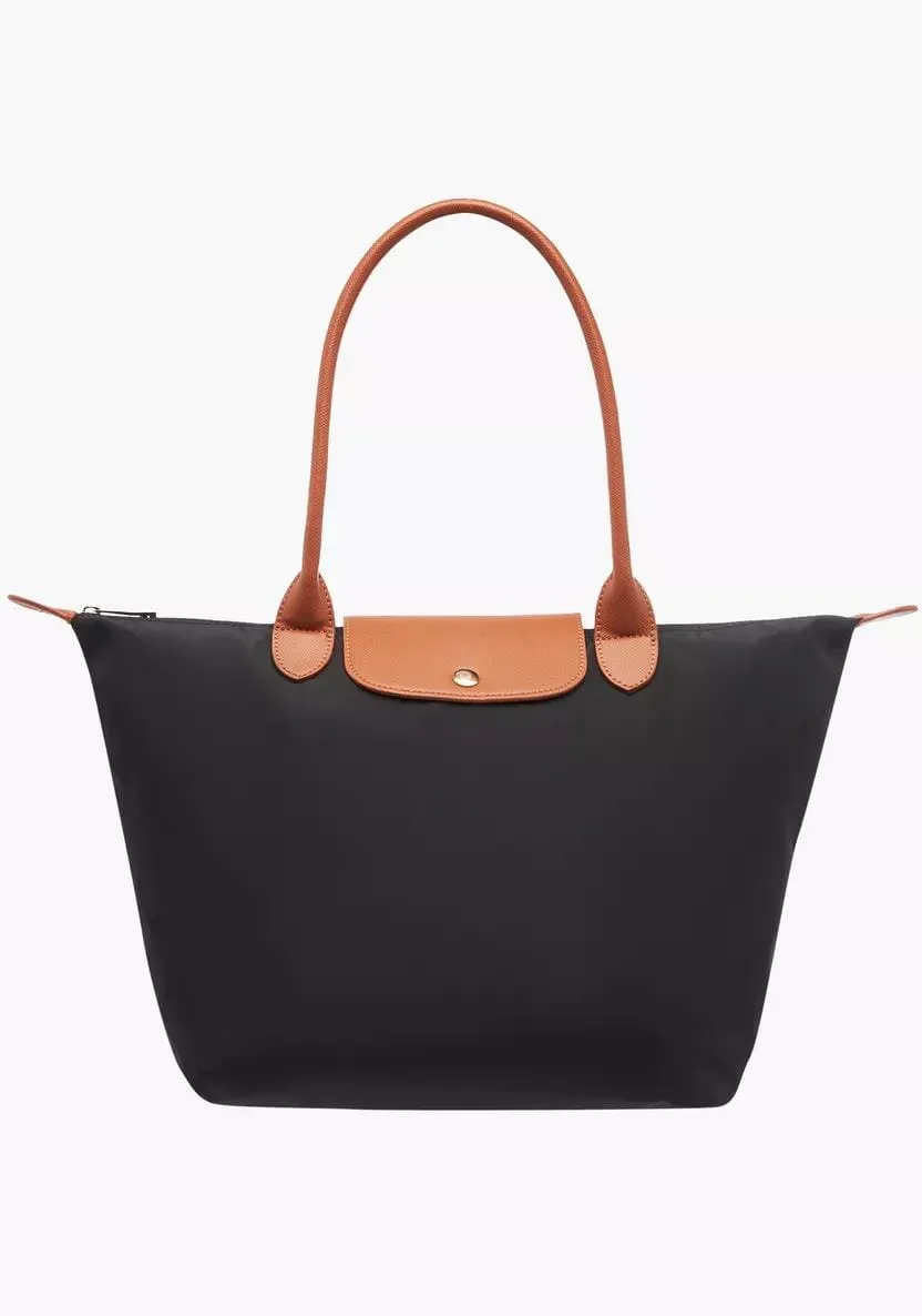 Sasha Textured Tote Bag with Zip Closure and Double Handle S47901278