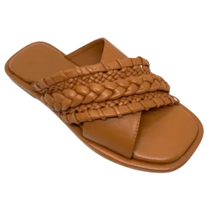Sempre Di Plaited Slide  -  Tan