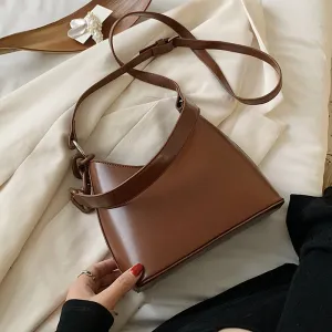 Small Armpit Bag PU Leather Crossbody Bags For Women 2021 Elegant Shoulder Handbags Female Acrylic Chain Cross Body Bag